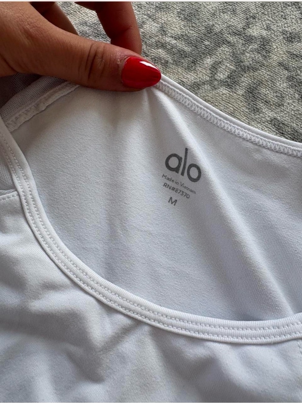 ALO Yoga White Sports Tank Top
